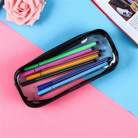 clear zipper pencil case